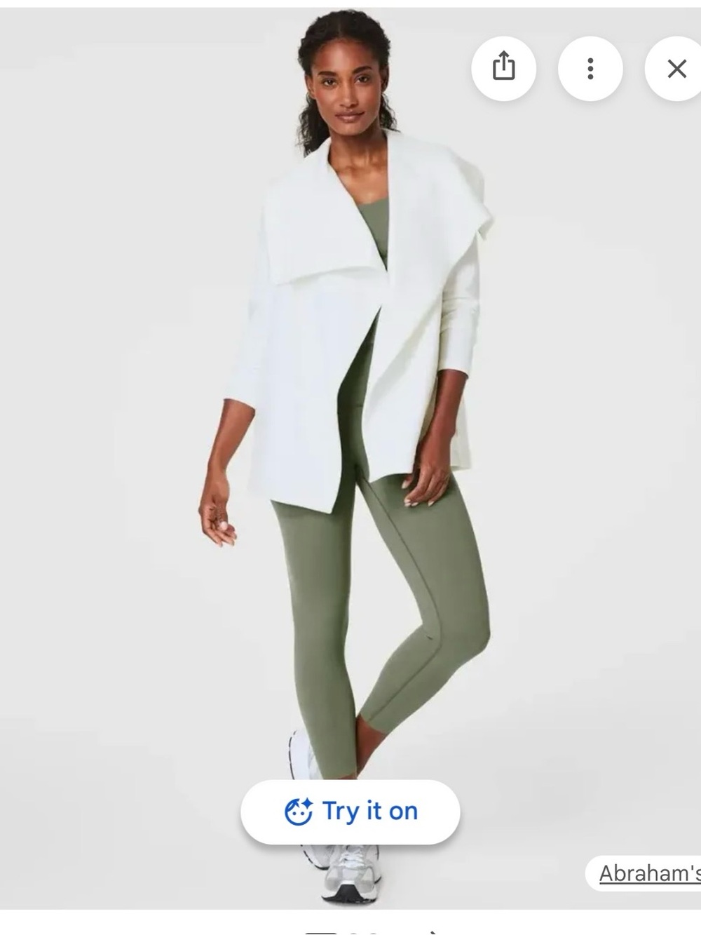 SPANX AIRESSENTIALS OPEN WRAP CARDIGAN 3XL White